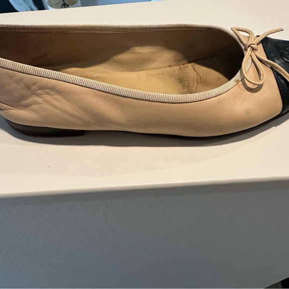 Chanel Ballet Flats - Beige and black size 38 - Picture 3 of 10